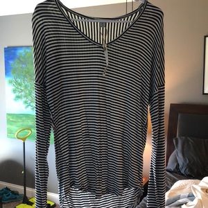 NEW, navy blue/white, XL, drop shoulder tunic